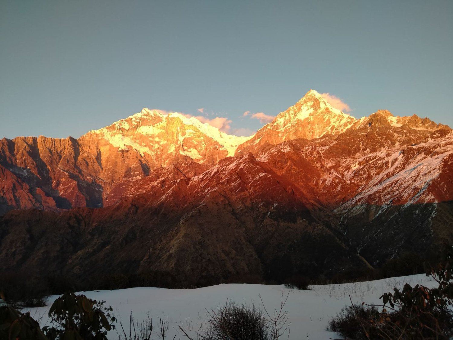 View from Khopra Ridge Trek